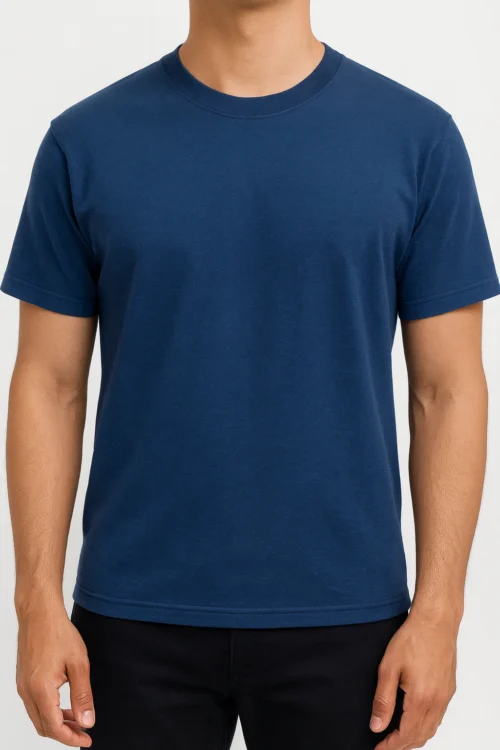 Men’s Classic Crew Neck T-Shirt – Navy Blue