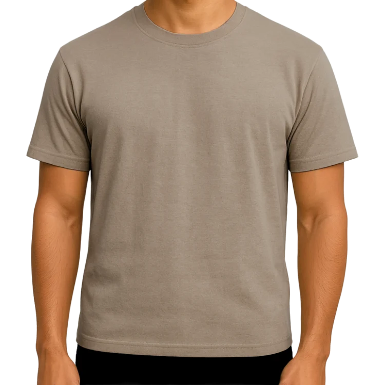 Men’s Classic Crew Neck T-Shirt – Taupe